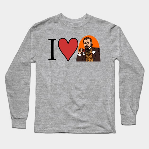 I Heart Leonardo Dicaprio My Valentine Love Long Sleeve T-Shirt by ellenhenryart